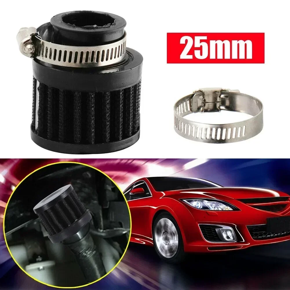 Carhome 25mm Black Car Air Intake Filter Turbo Vent Crankcase Motorcycle Breather Valve Car Accessories Modified Exhaust Pipe Us