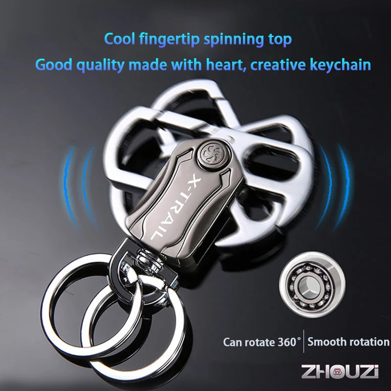 DIY Multifunction Car Metal Keychain Key Ring Beer Opener Fidget Spinner For Nissan X-Trail X trail T30 T31 T32 Auto Accessories