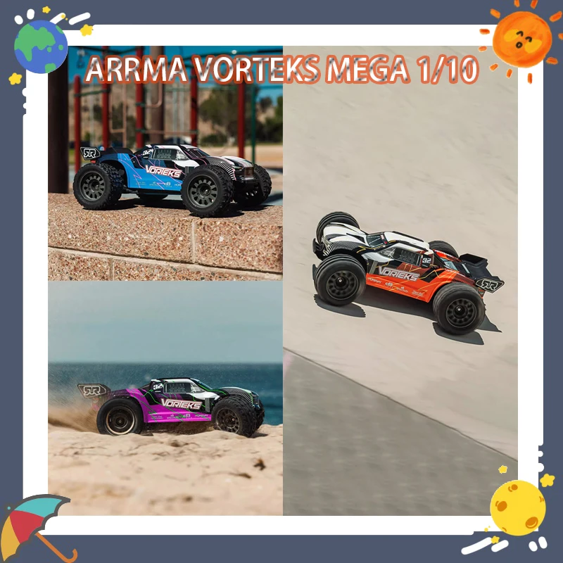 

Arrma Vorteks 1/10 Scale RC Car Mega Two Wheel Drive Electric Off-Road Vehicle Quick Disassembly Field Truck for Boys Toy