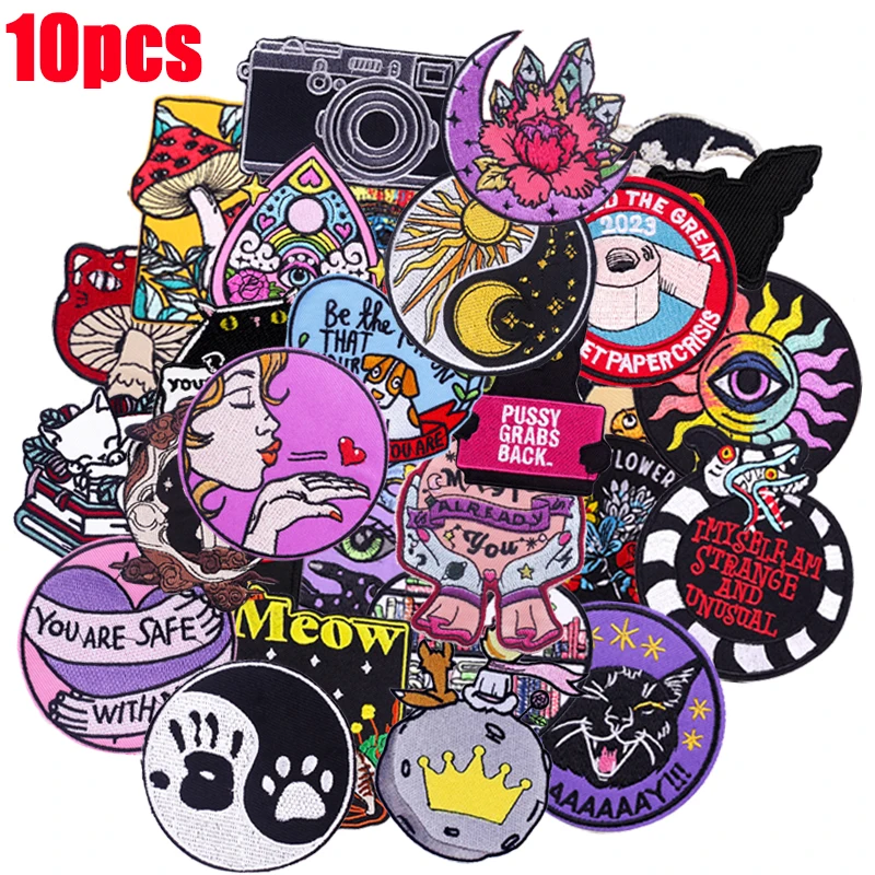 Parche bordado termoadhesivo surtido – Punk para ropa - imagen 5