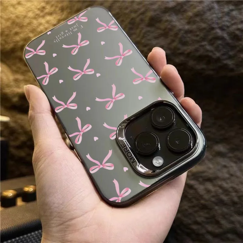 Love Heart Bow Design Phone Case For Samsung Galaxy S25 S24 S23 Ultra S22 Plus S21 FE A56 A36 A26 A55 A35 A25 A54 A53 A52 Cover