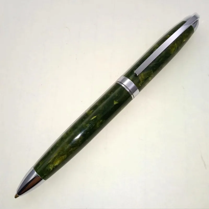 

2026 Stationery Stone Grain Acrylic Barrel Metal Swivel Refill Ballpoint Pen 0.7mm Nib Office Supplies Rollerball Pen New