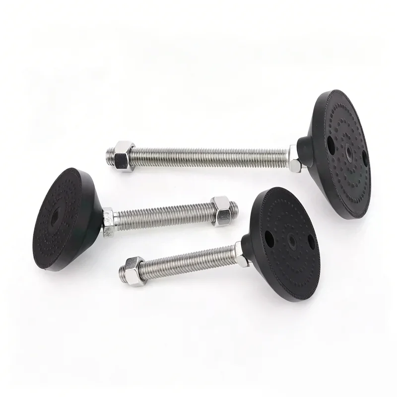 1/2/4Pcs Adjustable Furniture Glide Leveling Feet Pad Dia 40MM 50MM 60MM Nylon Base Universal Joint Threaded M8 M10 M12
