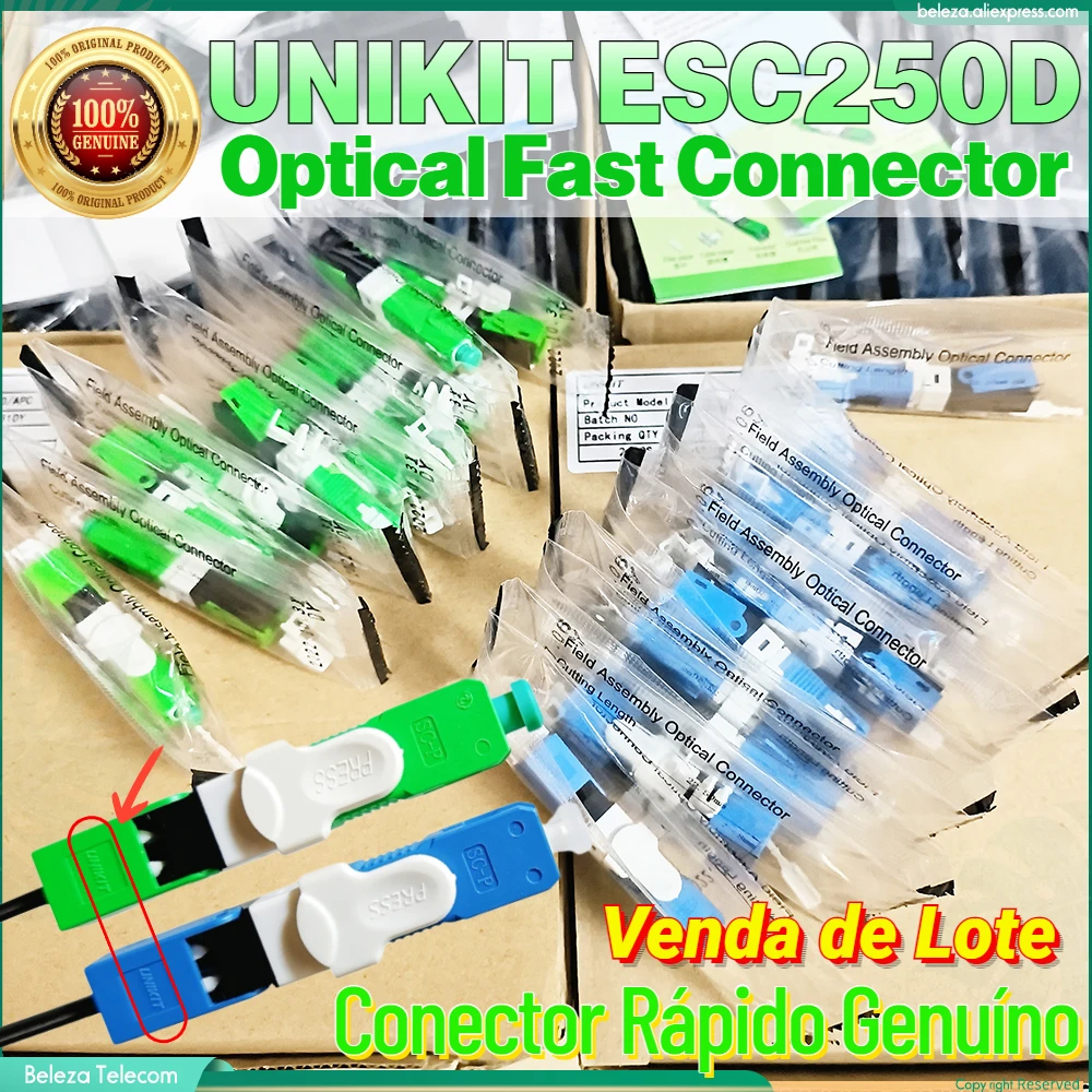 SC/APC 100/300pcs SC/UPC UNIKIT ESC250D SC APC SC UPC Optic Fiber Quick Connector FTTH SC Single Mode Optic Fast Flange