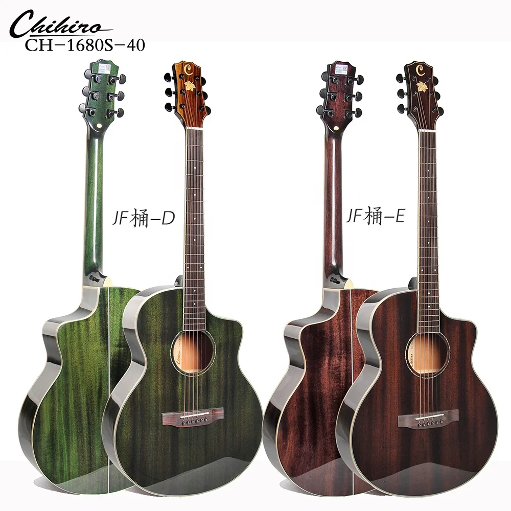 

CH-1680S-40JF Hot Selling Chihiro Cheap Guitar Mini 40 Inch Mahogany Wood Acoustic Guitar For Sale