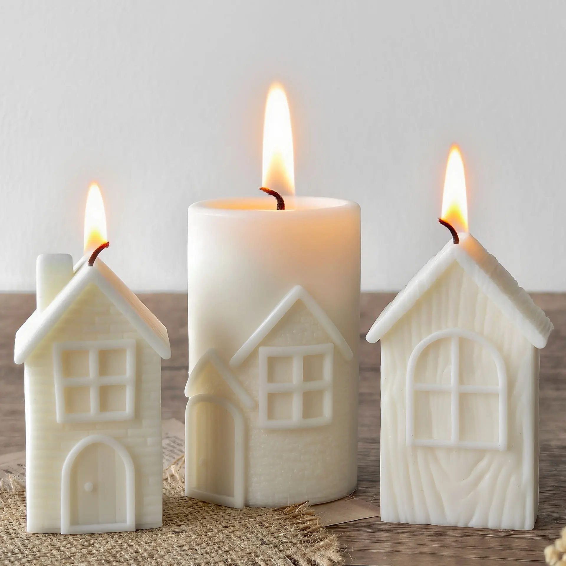 

DIY дымоход силиконовая форма ручной работы ароматическая свеча пластырь форма дома орнамент формы соевый воск принадлежности для изготовления свечей