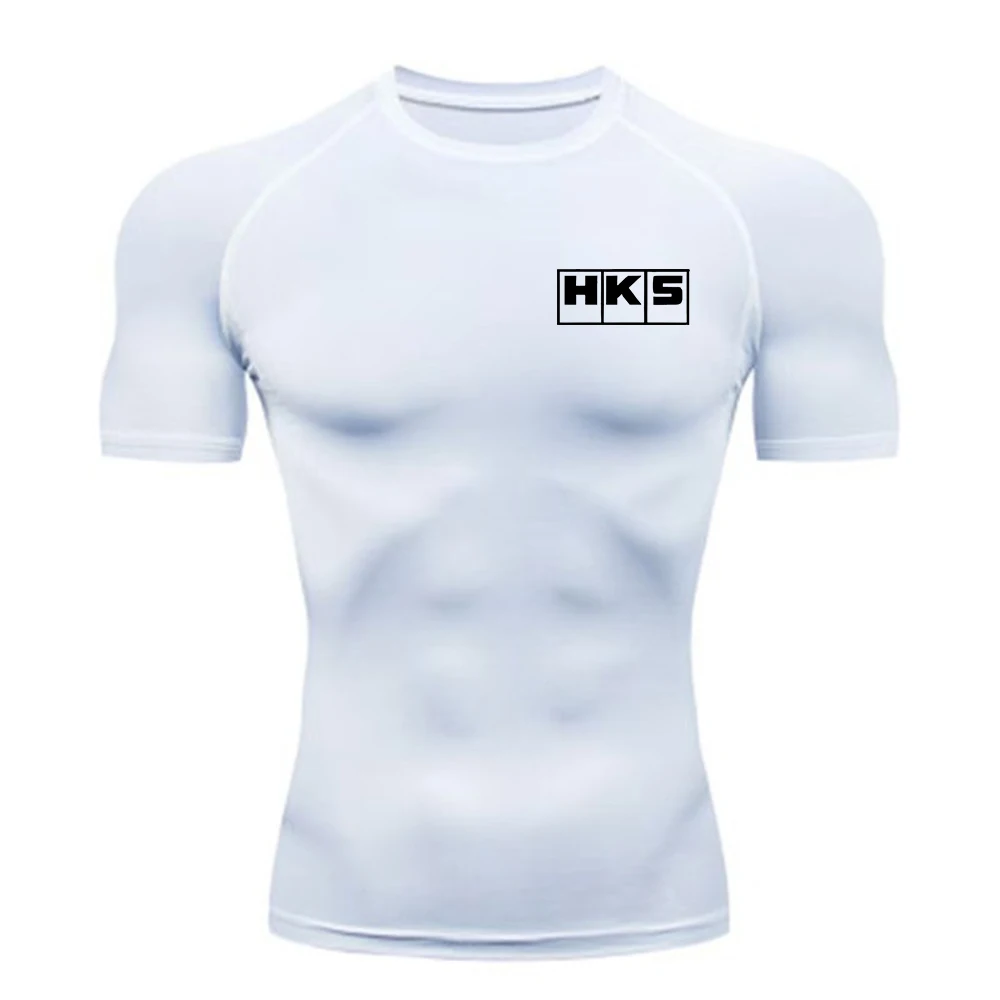 Men's tight compression top  Summer short-sleeved quick-drying protective vest  Sports exercise T-shirt  Sports sportswear