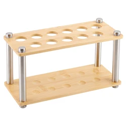 1 Set Bamboo Test Tube Rack Lab Test Tube Holder for Test Tubes Lab Test Tube Rack for Scientific Experiments Wood Spice Rack