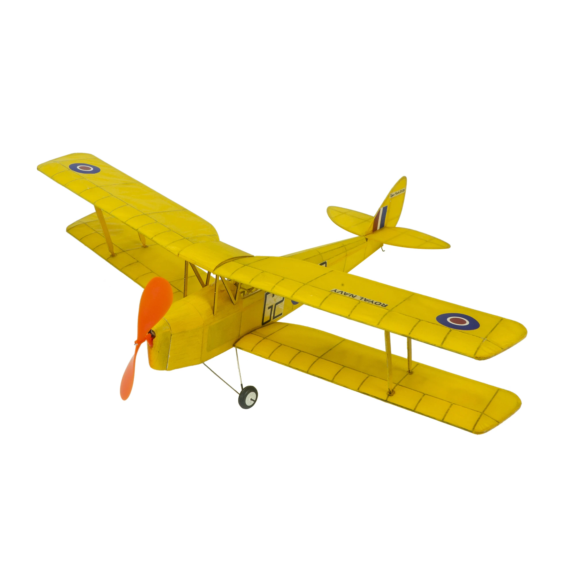 

DW HOBBY Rubber Powered 600mm Wingspan De Havilland DH.82 Tiger Moth Balsa Kit Free Flight Airplane Model Plane Toy Park Fly