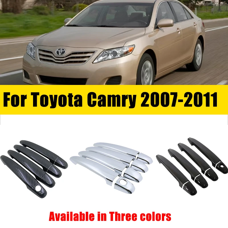 

Door Handle Cover Carbon Fiber Chrome For Toyota Camry 40 XV40 Daihatsu Altis 2007-2011 Anti-scratch Trim Set Car Accessories