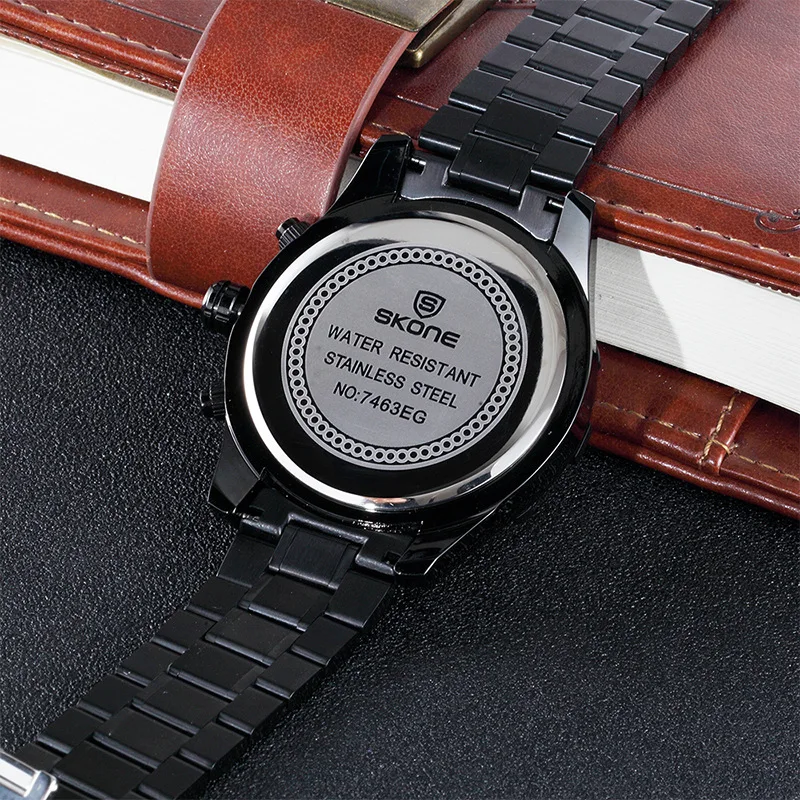 Multi functional new steel strip men's watch trendy business waterproof calendar luminous quartz sports watch