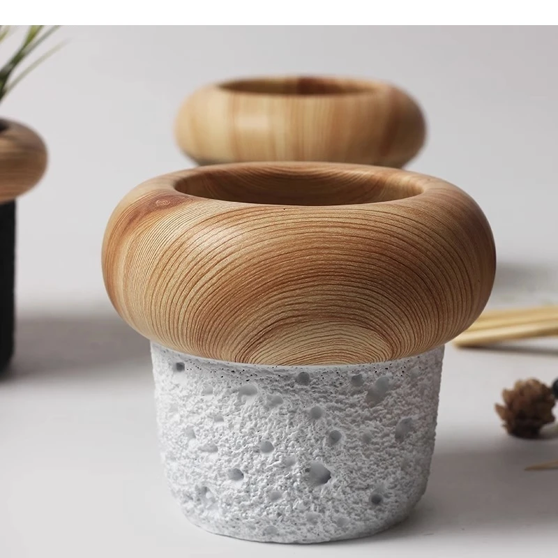 

Нерегулярный цементный цветочный горшок, настольный горшок, сочные садовые цветочные горшки, современное украшение для дома