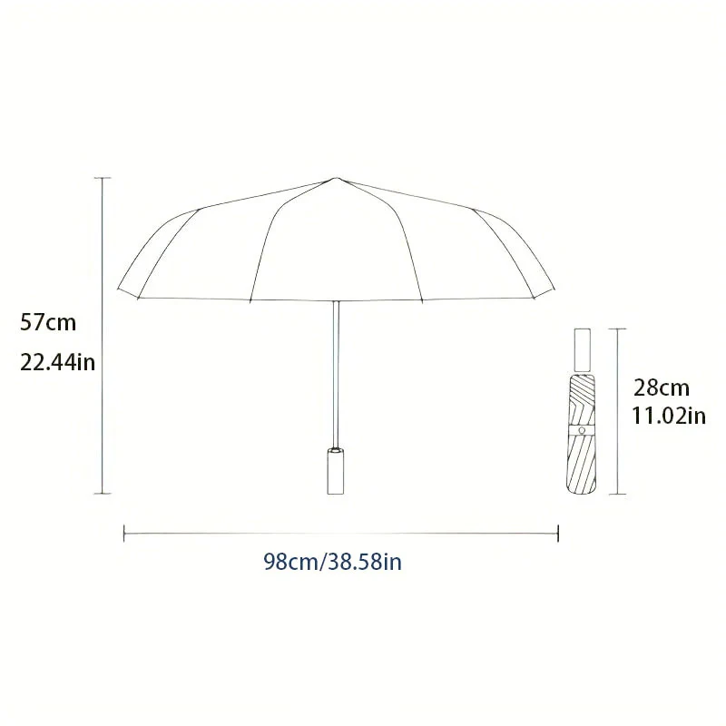 مظلة كلاسيكية VIP على شكل تاج مفتوحة/مغلقة أوتوماتيكية، إطار حديد قوي وهيكل 8 أضلاع، مظلة للنساء والرجال، هدايا عيد الميلاد #5