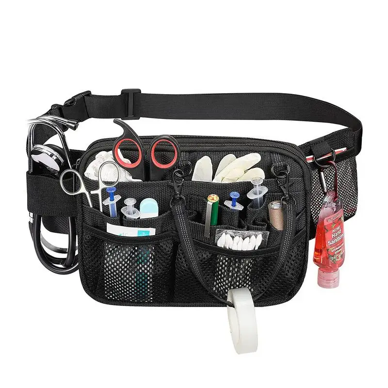 Nurse Fanny Pack Stethoscopes Durable Emergency Supplies Medical Gear Pocket Multiple Pockets Nurse Tool Waist Bag Vet Nurse