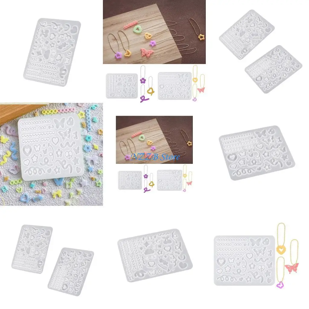 

T21F Durable Silicone Mold Shaker Filler Epoxy Resin Molds Heart Pendant