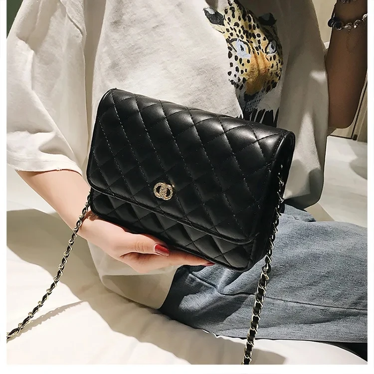 Luxury Handbags Fashion 2023 Fashion Women Leather Messenger Shoulder For Daily Designer Female Crossbody Bag Lock Black