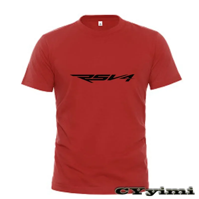 For Aprilia RSV4/RSV4 FABBRICA T Shirt Men New LOGO T-shirt 100% Cotton Summer Short Sleeve Round Neck Tees Male