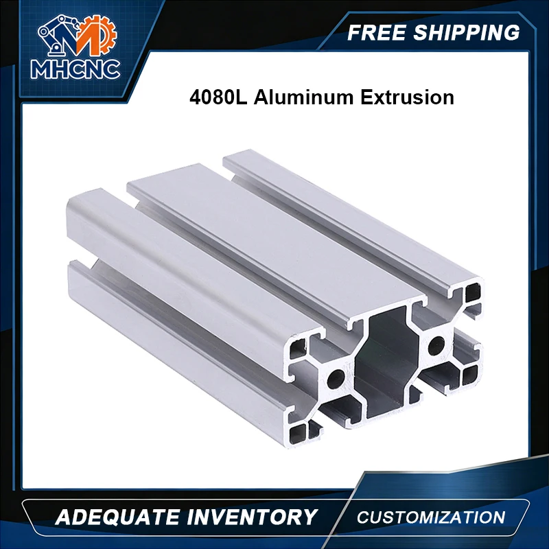 4080 T-Slot Aluminum Profile European Standard Anodized Silver Aluminum Alloy Frame Rack for CNC 3D Printer Robot Parts