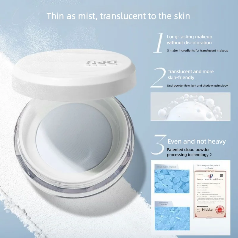 Dpu suelto 20G gran capacidad no apelido Control de aceite ajuste de larga duración impermeable a prueba de sudor polvo facial mate para mujeres