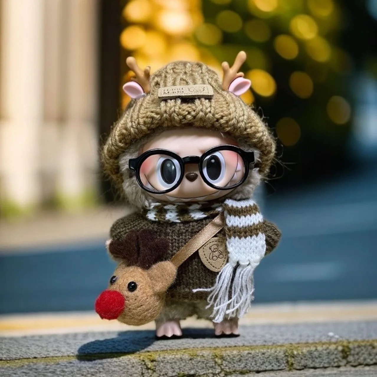 Only Clothes Cute Mini Plush Doll\'s Clothes Outfit Accessories For Labubu Dolls Clothing Kids Gift Cherry Skirt Set