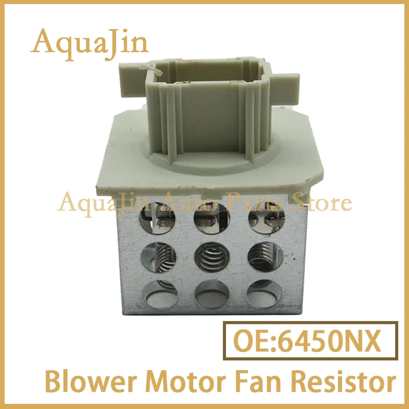 

6450NX Сменный резистор двигателя вентилятора для Peugeot 206 1,4 1,6 2,0 205, алюминий 1998-вкл, подходит для Auto OE 6450EP 645 0NX