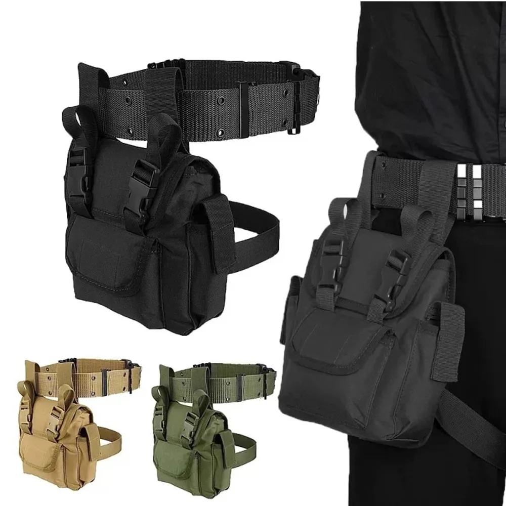 Riñonera táctica de muslo MOLLE para caza y moto - imagen 4