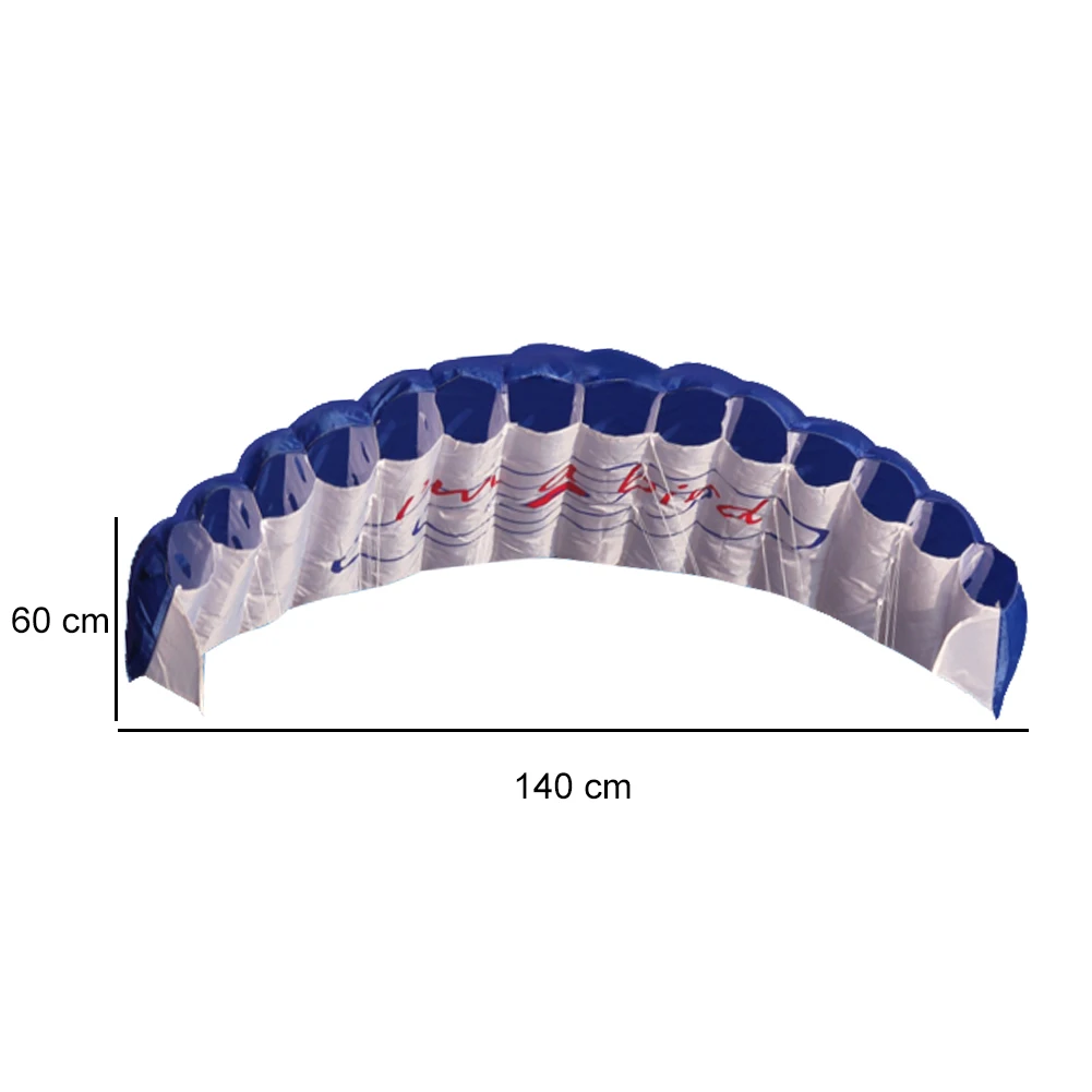 Cerf-volant parafoil double ligne, tresse de puissance de haute qualité, kitesurf professionnel, grand 1.4m avec 2 poignées pour la plage et le plaisir en plein air