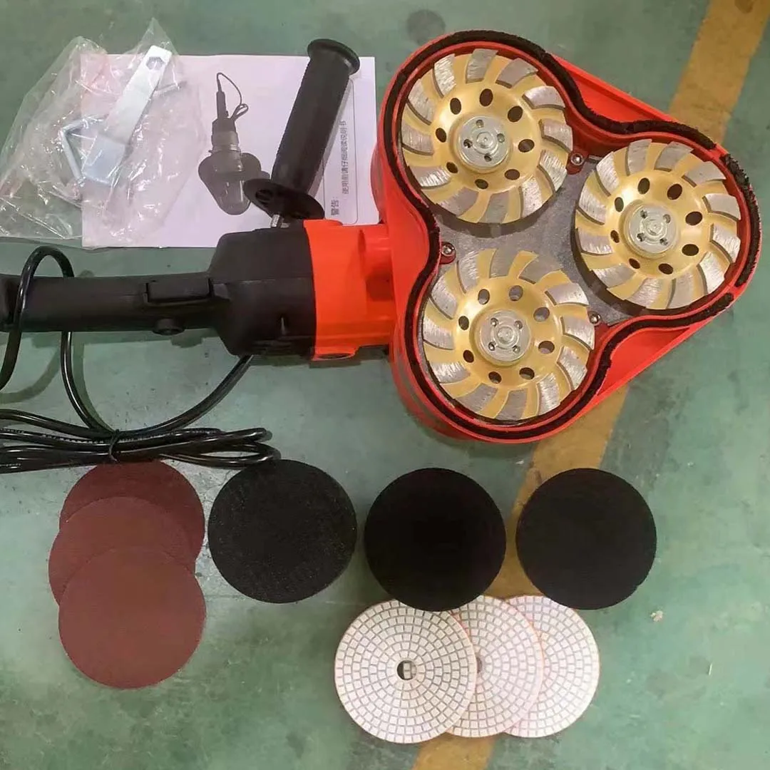 آلة الزوايا الصغيرة المحمولة لتجديد أرضية الجدار الخرساني مع مكنسة الغبار 0 #4