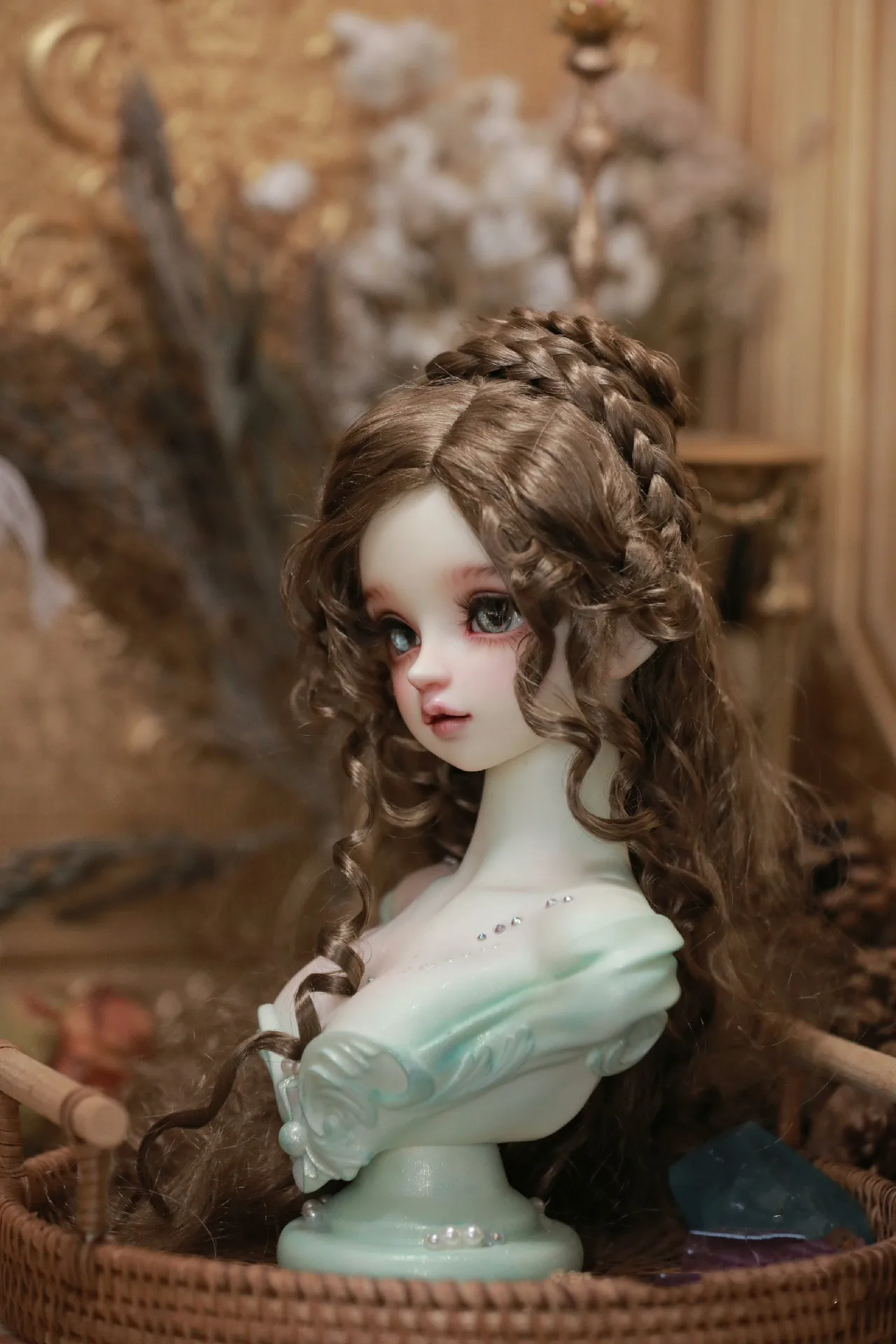 Elastic Roll Doll Wig 1/3 BJD Wig, Imitation Mohair Styling Hair Free Shipping