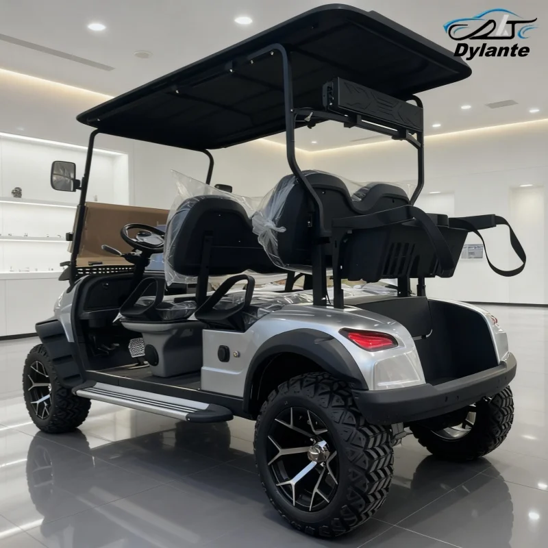 2025 تم إطلاقها حديثا 2 4 6 مقاعد 72 فولت التحكم الإلكتروني الذكي عربة جولف كهربائية 48 فولت 60 فولت 72 فولت بطارية ليثيوم عربة جولف