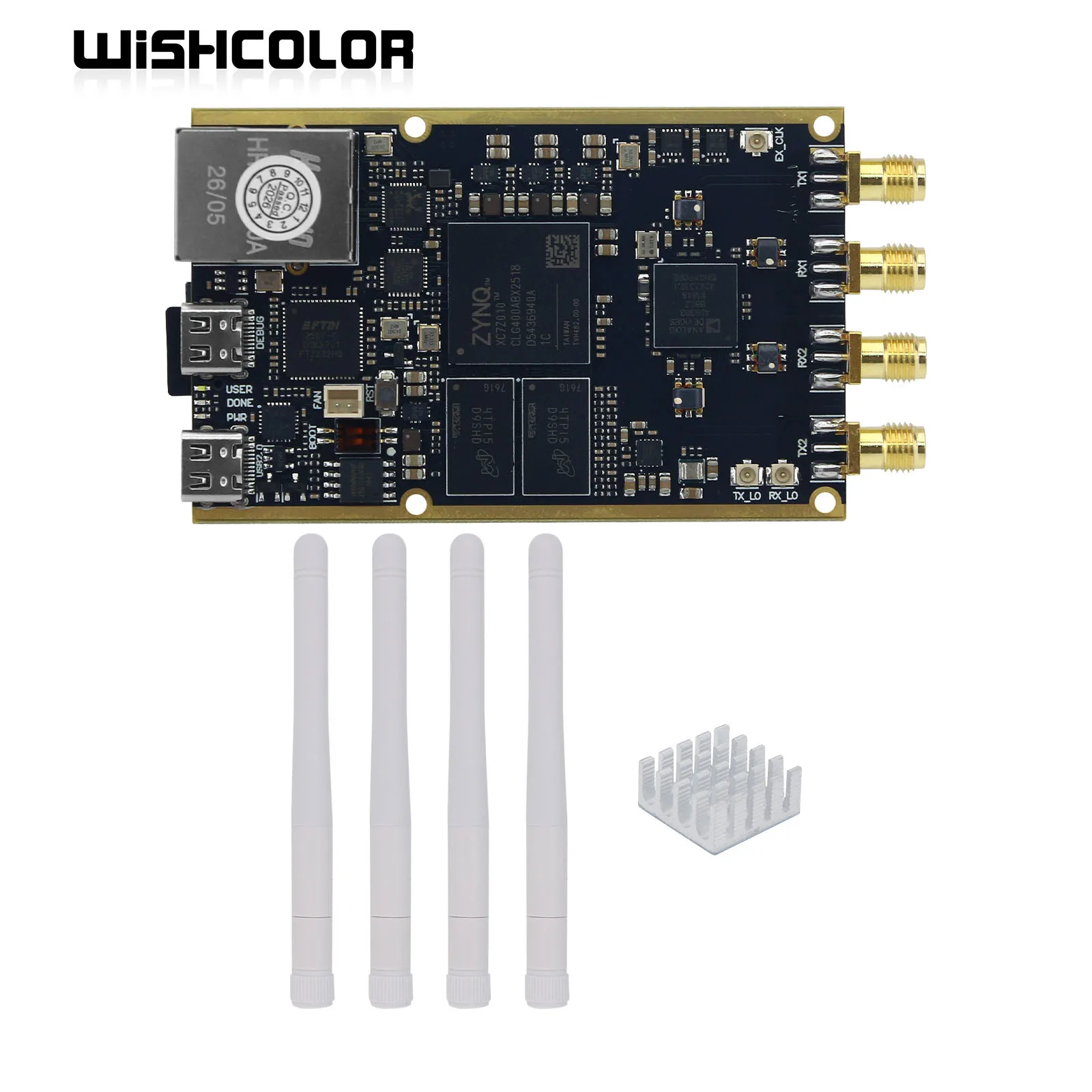 HamGeek 70MHz-6GHz 7010-SDR AD9363 SDR Software Defined Radio Development Board with Heat Sink for Pluto SDR MATLAB