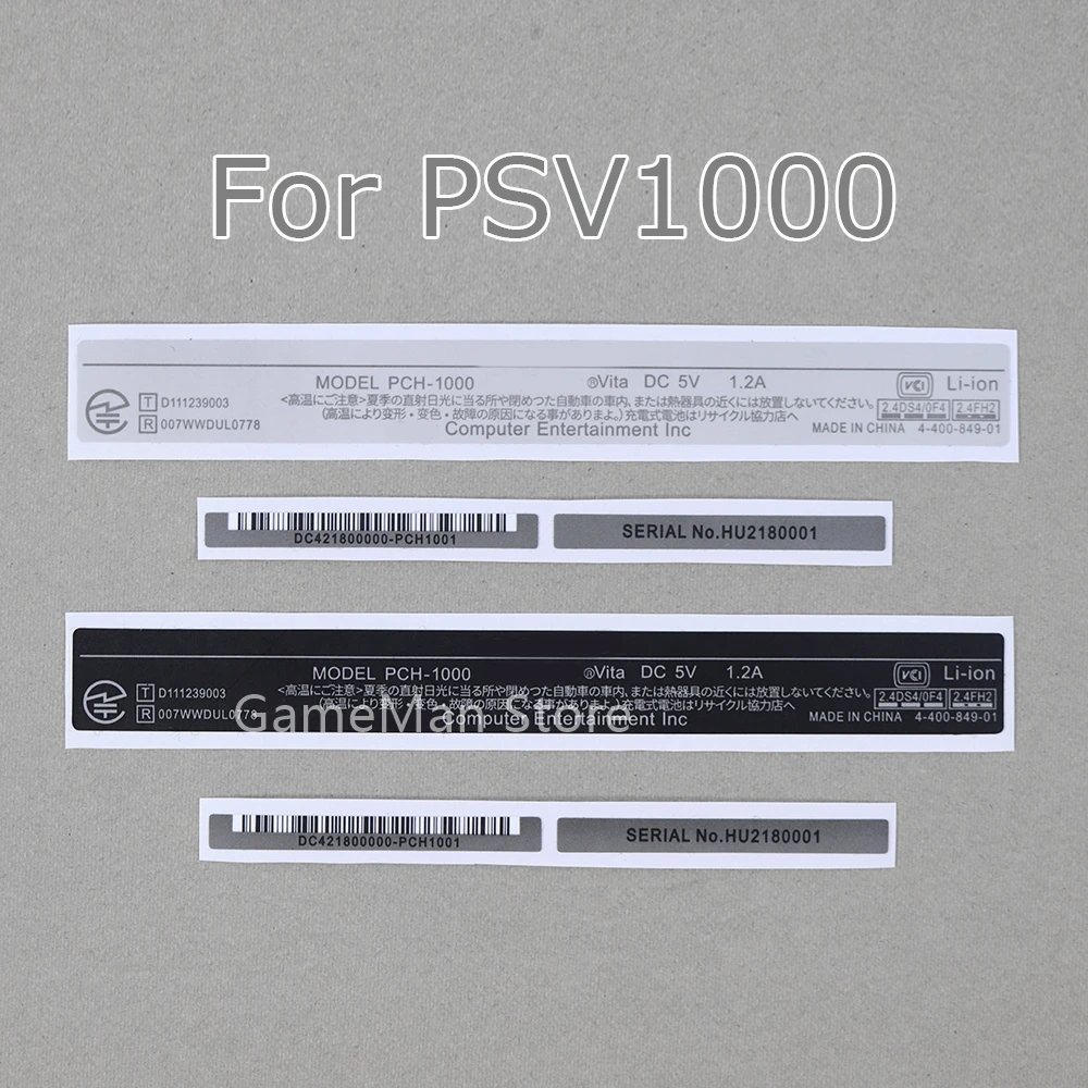 50Sets For PSV1000 New 3-in-1 Back Shell Lables Stickers Replacement for PS Vita 1000 PCH-1000 1006