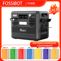 FOSSiBOT F2400 Portable Power Station, 2048Wh LiFePO4 External Battery 2400W Output Solar Generator, Outdoor Indoor Work camp