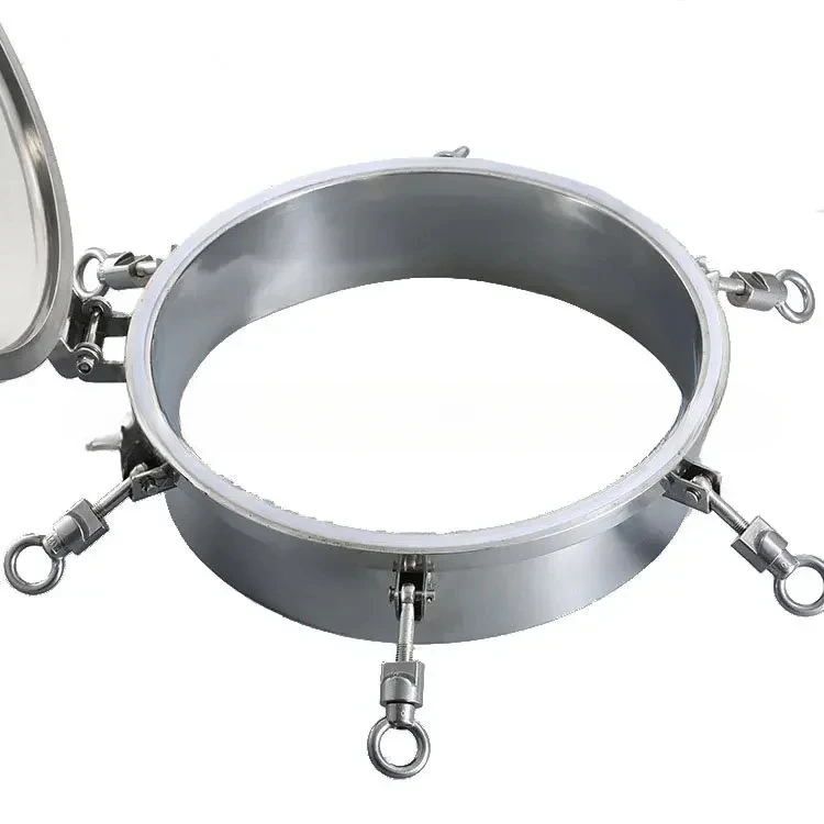 

304 Stainless Steel Pressure Manhole Cover round Pressure-Resistant Manhole Door Reactor Tank Observation High Pressure