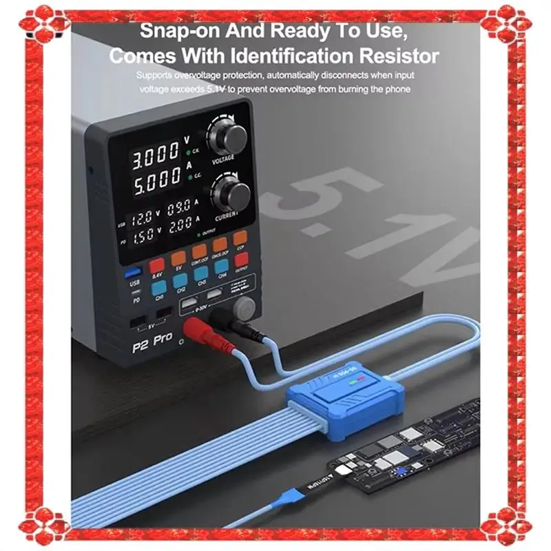 จัดส่งตลอด 24 ชั่วโมงซ่อมโทรศัพท์มือถือสายทดสอบโทรศัพท์มือถือสายไฟสําหรับ 6G/7/8/X/11/12/13/14/15/16 น. anti-Burn Power Test