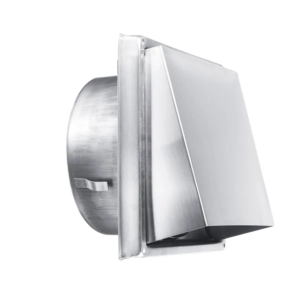 Stainless Steel Air Outlet External Wall Rain Hat Silver Wall Air Vent Outlet Exhaust Grille Wall Ceiling Air Vent High Quality