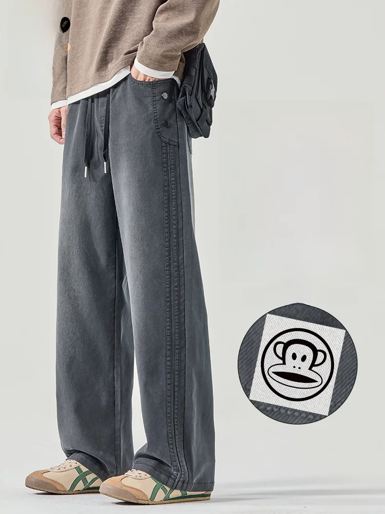 

PaulFrank Men's Loose Straight Leg Casual Pants Autumn 2025 New American Trendy Brand Comfortable Spor Leisure Trousers