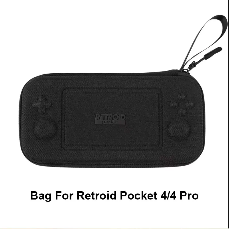 Bag For Retroid Pocket 4/ 4Pro Handheld Game Console Pack Transparent And Black Grip Carry Case of Retroid Pocket 4