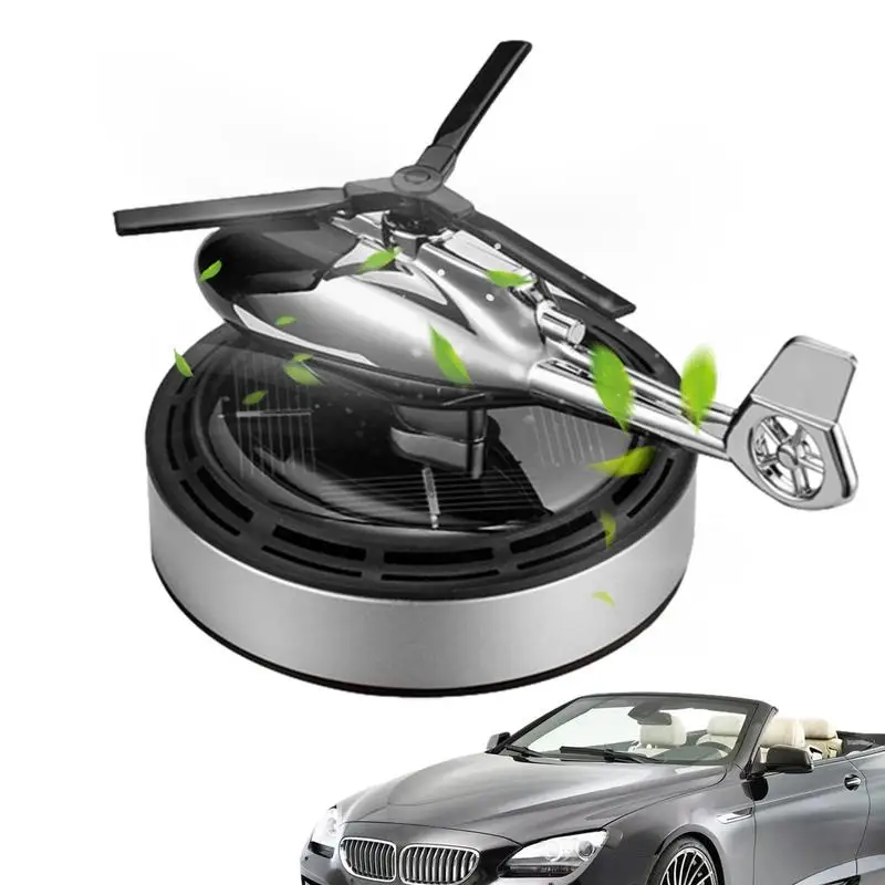 Solar Powered Fighter Airplane Incense Diffuser Aroma Helicopter Solar Diffuser Solar Panel Airplane Model With Fragrant For Car