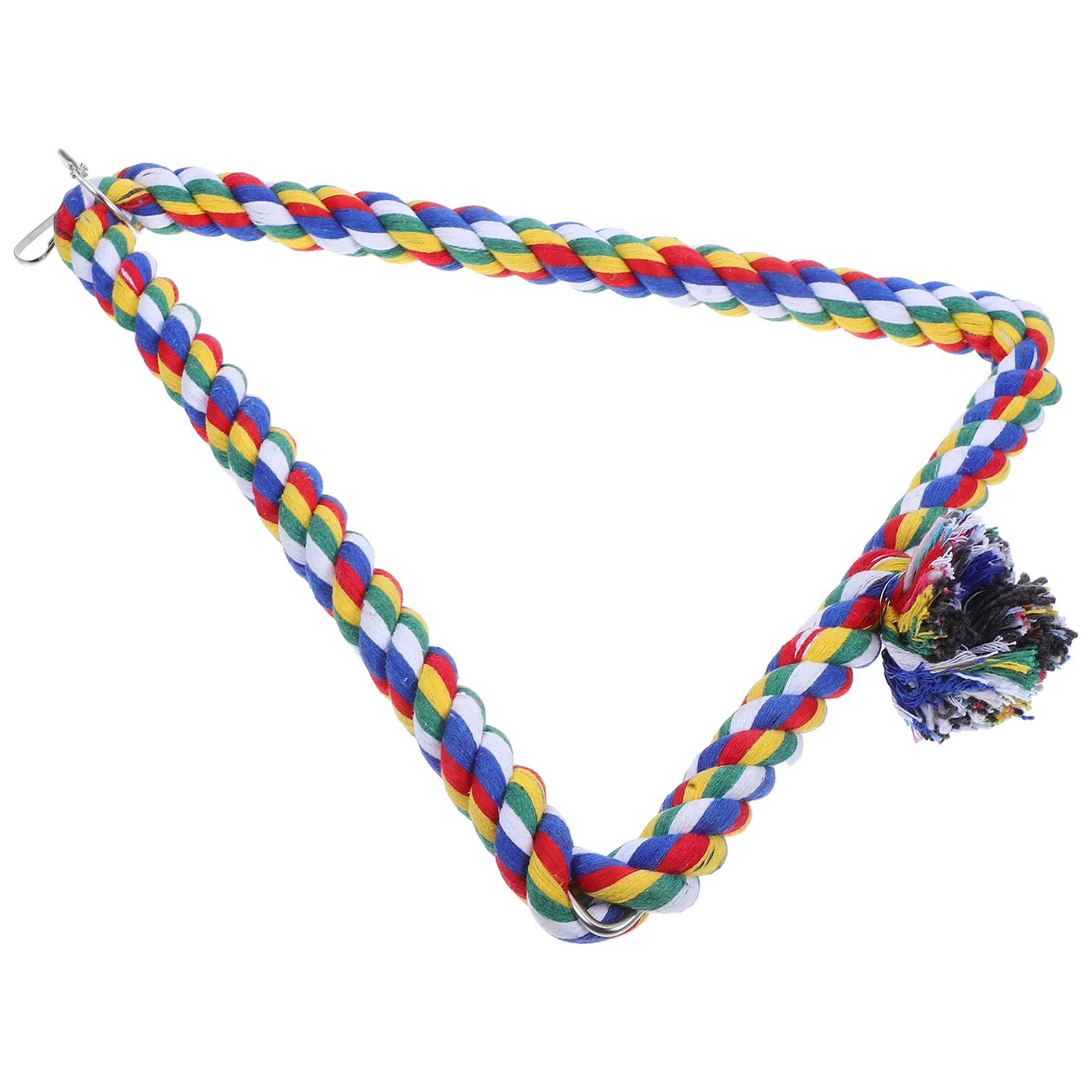 

Colorful Triangle Swing Bird Climbing Ladder Parrot Pet Training Eco-Friendly Material Safe Birds Balance Coordination