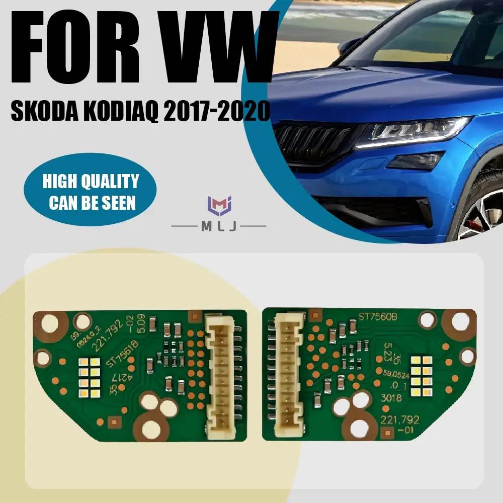For Skoda Kodiaq 2017 2018 2019 2020 DRL CHIP White Light Angel Eye Chip Ballast Light Source Board Chip Module Car Headlight
