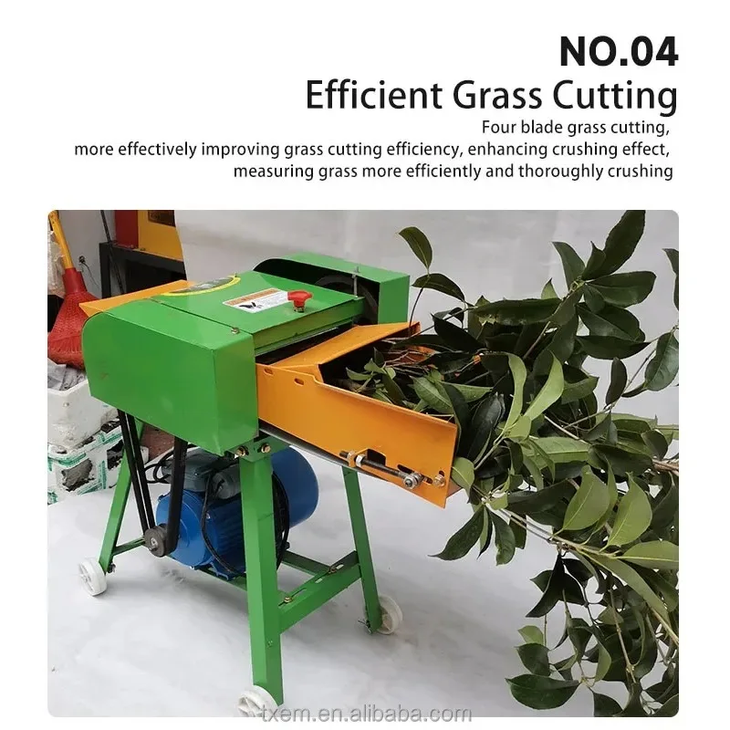 

Mini Animal Pig Cattle Feed Processing Grass Cutting Chopper Machine Straw Chopper Chaff Cutter Machine