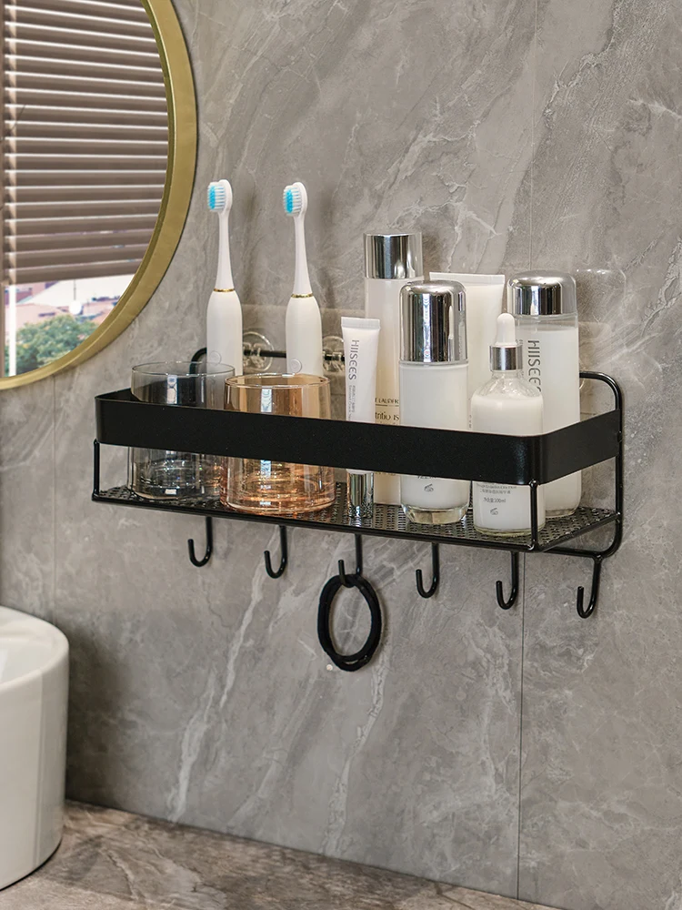 Gold storage rack bathroom wall mounted storage rack bathroom shampoo shower gel cosmetics storage rack bathroom accessories