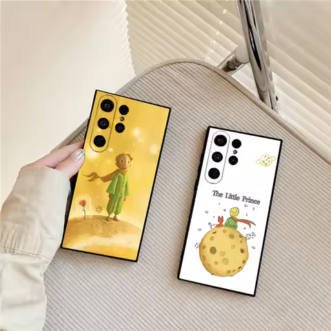 Cute Little Prince Phone Case For Samsung Galaxy S25 Ultra S22 S23 S24 Ultra S21 S20 5G Protective Soft Silicone TPU Funda