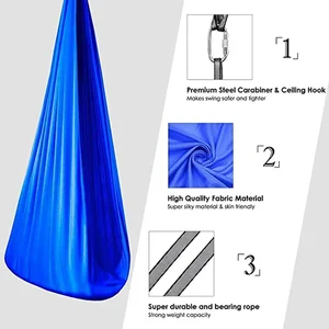 Swing Hängematte Luft Anti-Gravität für Kinder, Nylon-Fitness-Schwung, Pilates-Yoga-Gürtel, Innenraum und Außen, Fitnessstudio-Haus 12 Hauptbalankoverkäufe für Kinder - №7