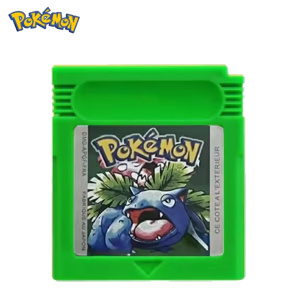 خرطوشة ألعاب GBC من سلسلة بوكيمون اللغة الفرنسية 16 بت بطاقة وحدة تحكم ألعاب الفيديو أصفر أزرق كريستال ذهبي فضي أحمر لعبة هدية