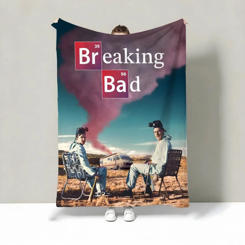 B-Breaking Bad Throw Flannel Blanket Warm Cozy Throw For Bed Sofa Office Travel All Season