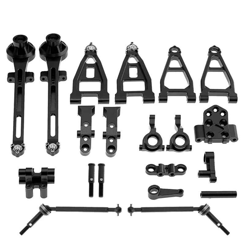

Metal Modification Accessory Kit Suspension Arms Steering Knuckle Set For Tamiya BBX BB01 Tamiya BB-01, Black Accessories
