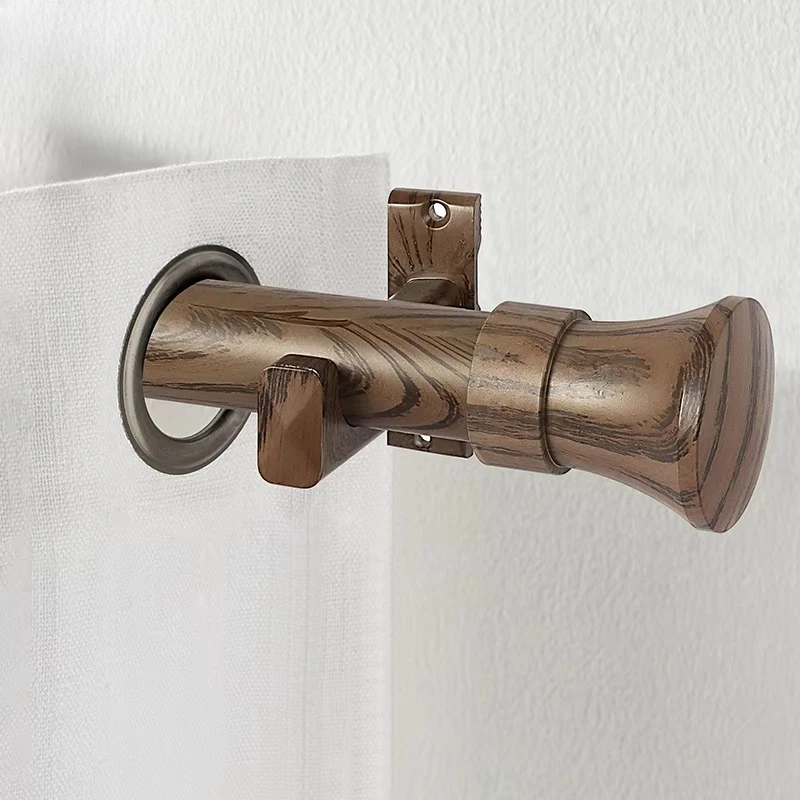 

Wood Grain Curtain Rod Elegant and Stylish Window Accessories Curtain Rod Tracks and Accessories