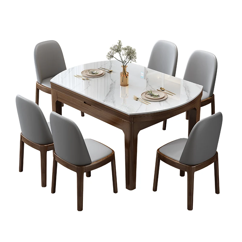 Mesas de Comedor grandes funcionales, extensibles blancos, mesas de Comedor de cocina modernas, Mesa nórdica de madera plegable, muebles para el hogar